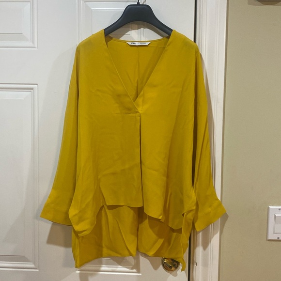 Zara Tops - New Zara yellow blouse top shirt